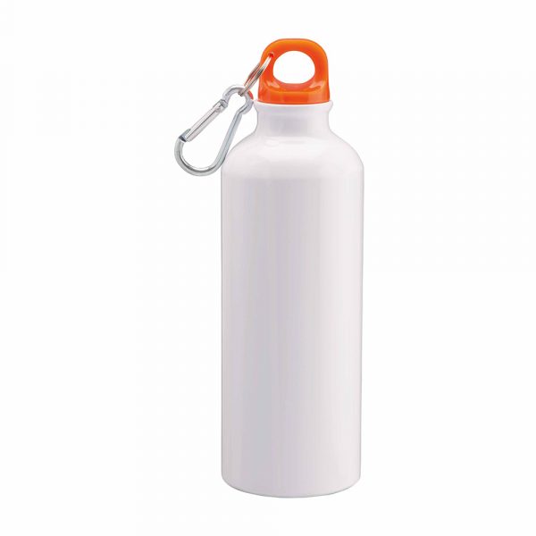 Borraccia Alluminio con Moschettone da 500ml Arancione