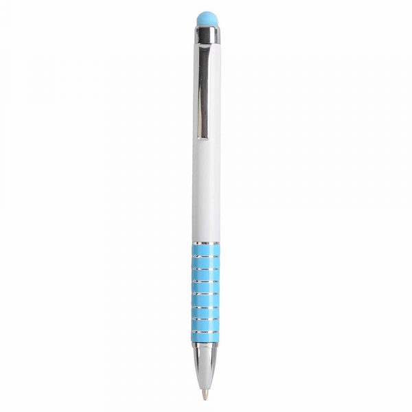 Penna Twist in Plastica con Fusto Bianco Colore Azzurro