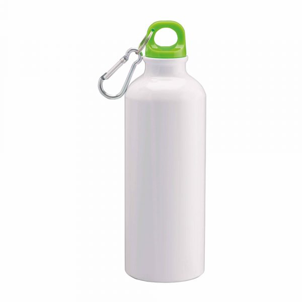 Borraccia Alluminio con Moschettone da 500ml Verde